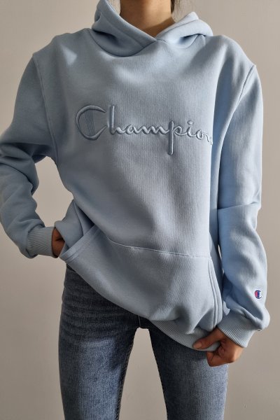 430 1919 Champion Yazılı Kapşonlu Sweat