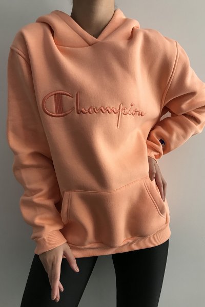 430 1919 Champion Yazılı Kapşonlu Sweat