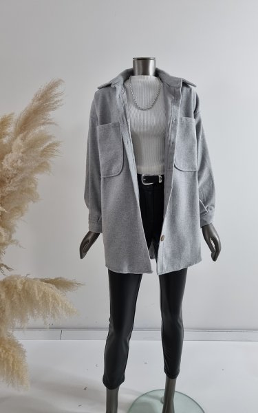 105 8953 Oversize Kaşe Gömlek