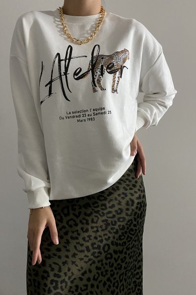 130 12548  Kaplan Baskılı Sweat