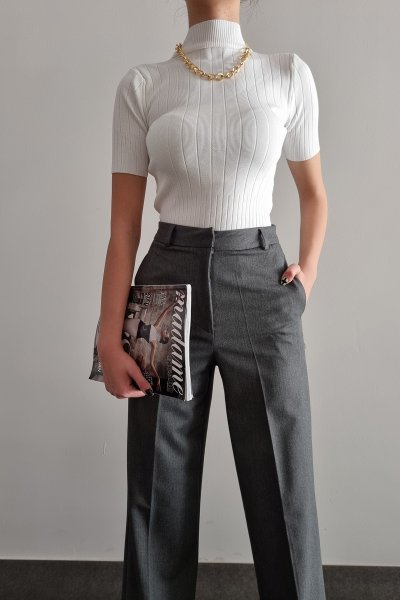 110 8010 Salaş Bol Paça Pantolon