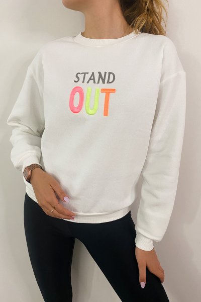150 10262 Bis.Yaka Stand Out Nakışlı Sweat