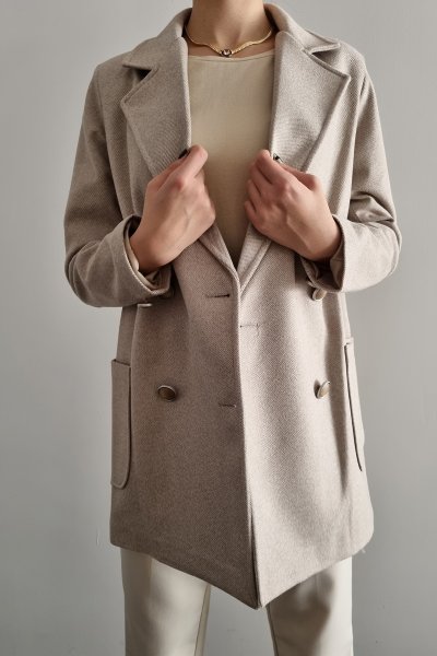 230 3183 Kaşe Kısa Kaban