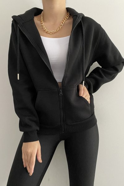 110 3943 Önü Fermuarlı Sweat