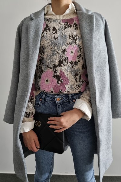 120 26339 Düğmesiz Kaşe Kaban