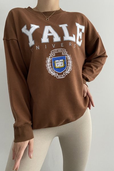150 80224 Yale Unıversty Yazı Baskı Sweat