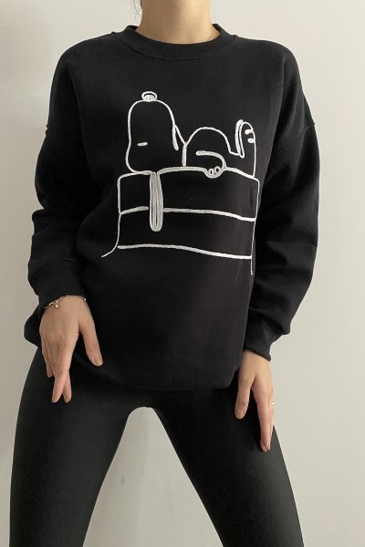 150 80233 Snoopy Baskılı Sweat