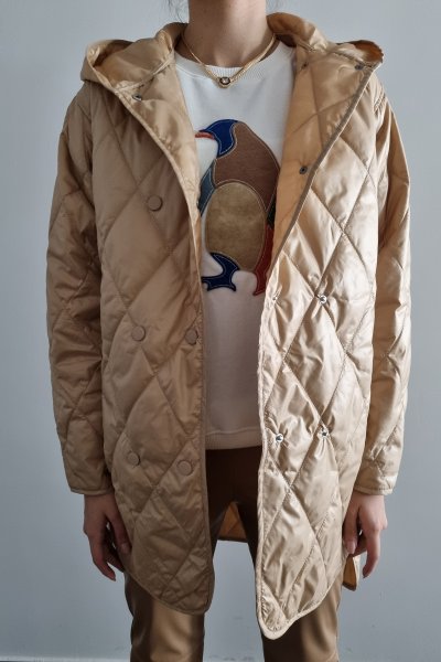 4S 01002 Kapşonlu Kapitone Çıtçıtlı Mont