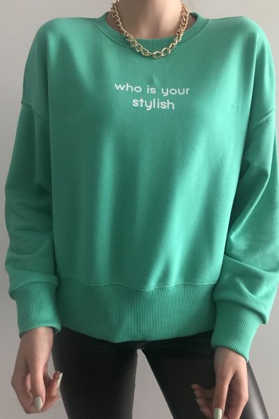 205 2011 Bis.Yaka Yanı Yırtmaçlı Sweat