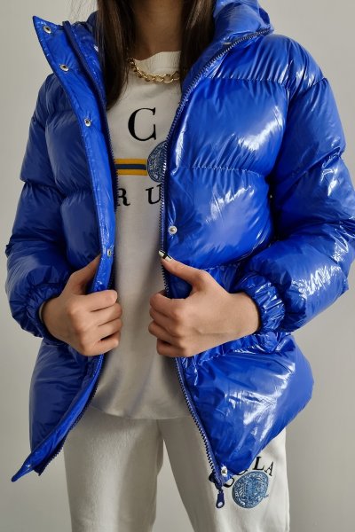 180 89432 Kapşonlu Önü Çitçıt Detay Şişme Mont