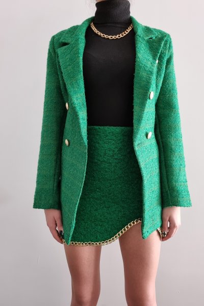 5602 Düğme Detaylı Blazer Ceket