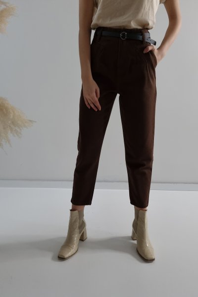 115 5016 Kemerli Kot Pantolon