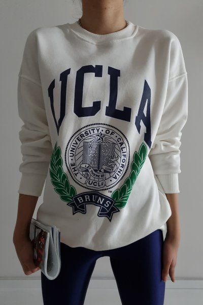 150 80225 Ucla Yazı Baskılı Sweat