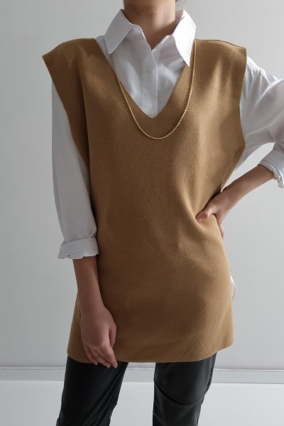 1950 V Yaka Kemerli Süveter