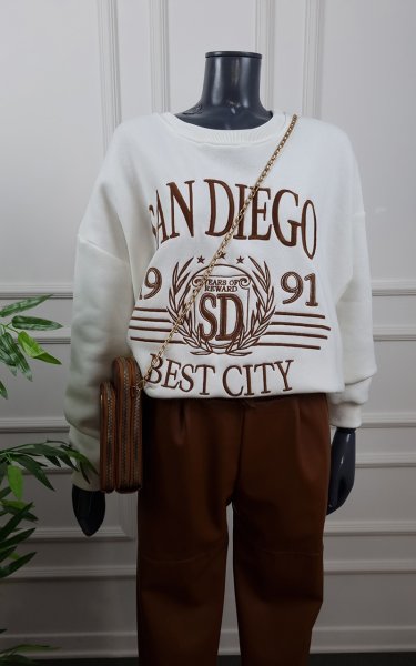 430 1203 San Dıego Best Cıty Nakışlı Sweat