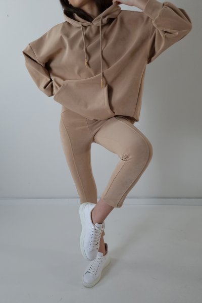 105 50506 Kapşonlu Sweat Tayt Takım