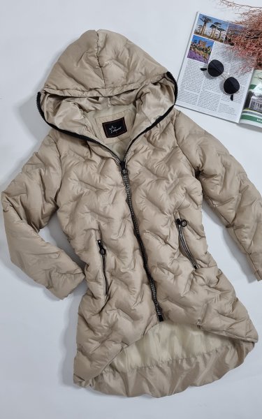 4101 Uzun şişme mont