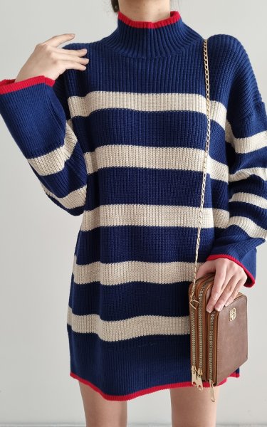 3001 Yarım Balıkçı Triko tunik