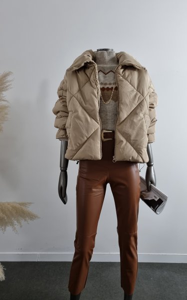 2109 Baklava Dilimli Şişme Mont