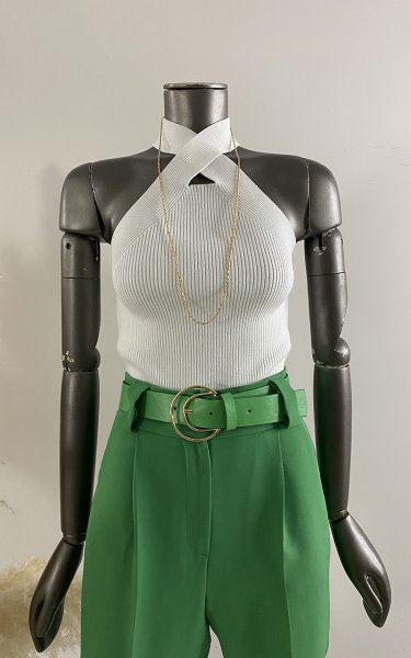 100 5788 Çapraz Kolsuz Body