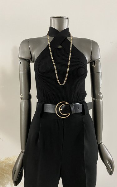 100 5788 Çapraz Kolsuz Body