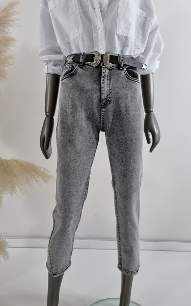 110 483 Paça Detaylı Kar Mom Jean Pantolon