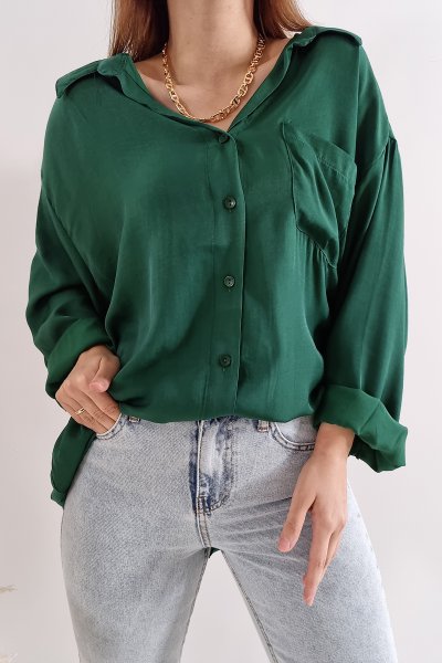 100 60005 Omzu Düşük Oversize Gömlek