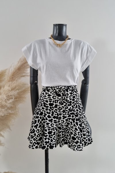 150 90132 Leopar dsn şort etek