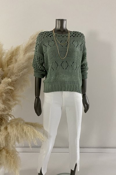 900 3118 Ajurlu delikli kazak