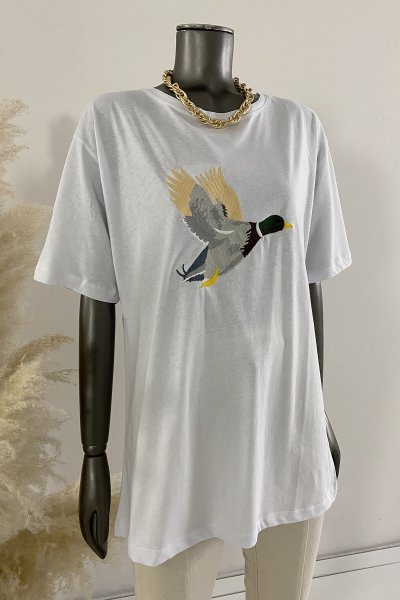 360 5568 Ördek baskılı tişört