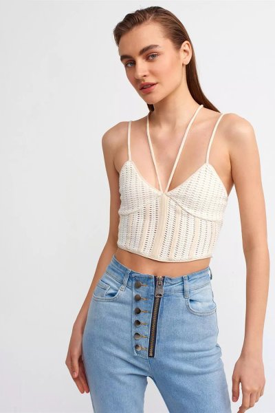 140 20106 FİLE Crop Top