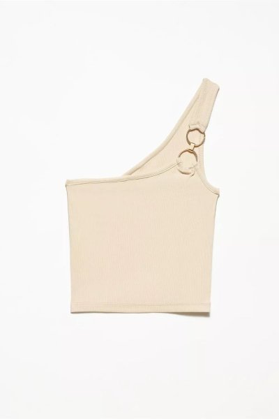 140 3781 Tek omuzlu crop top