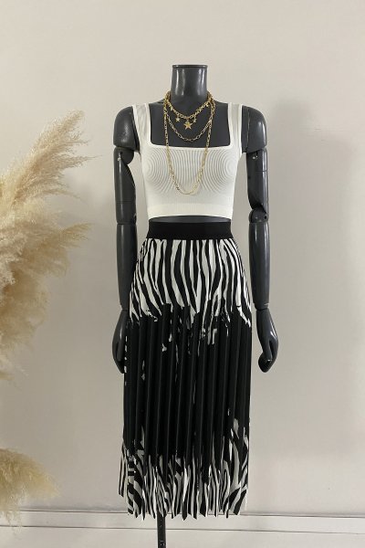 120 26664 Zebra dsn piliseli etek