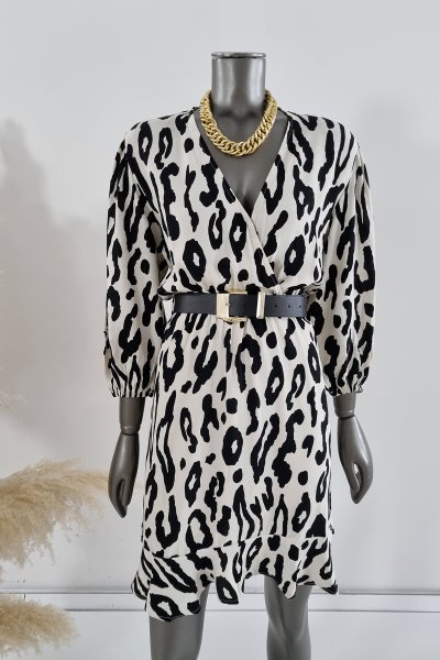 130 13219 Büyük leopar dsn elbise