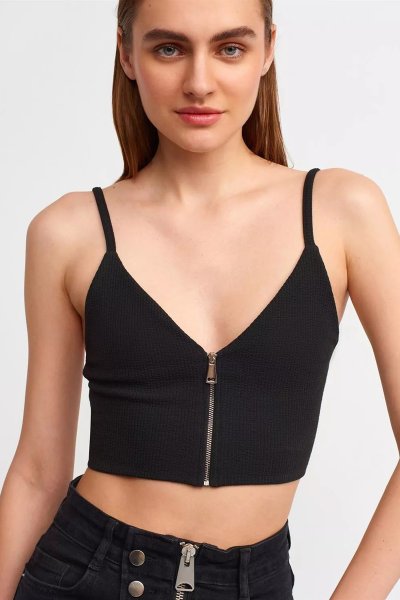 140 20125 Fermuarlı CropTOP