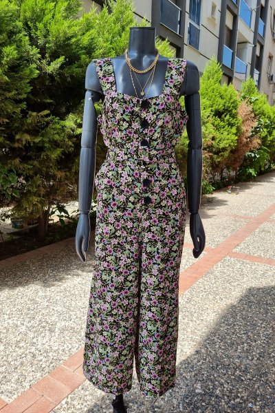 130 13265 Çiçek Desenli Tulum