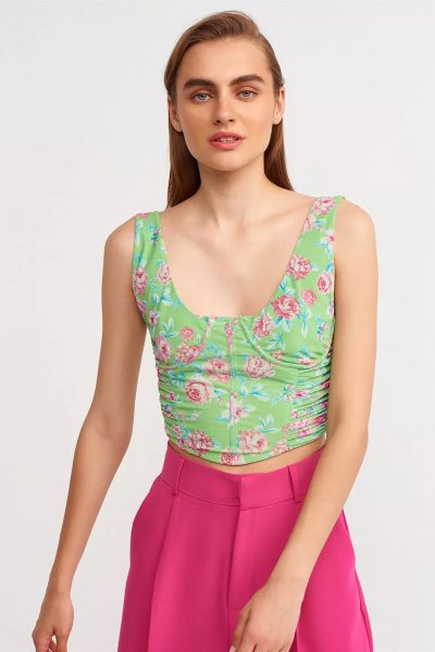 140 20130 Korse görünümlü crop top
