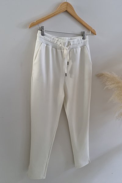 RY F0001 Bei bağcıklı yumuşak dokulu pantolon.