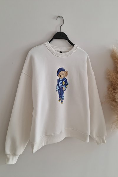 130 13650 Polo bear baskı sweat