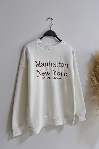 130 13652 Manhattan  baskı sweat