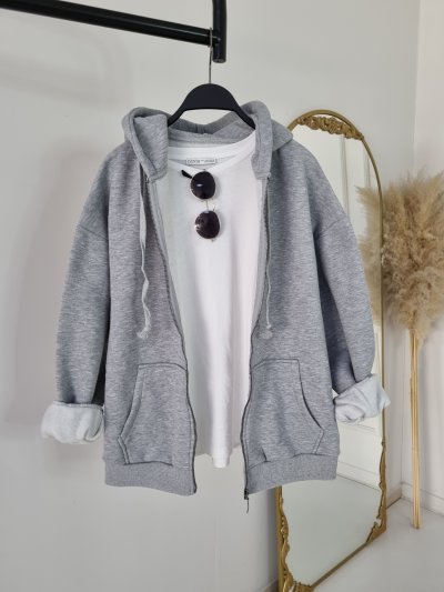 170 17662 Kapşonlu fermuarlı sweat