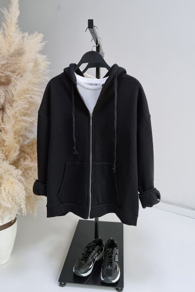 170 17662 Kapşonlu fermuarlı sweat