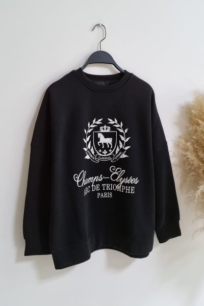 100 220009 Bis yaka baskılı sweat