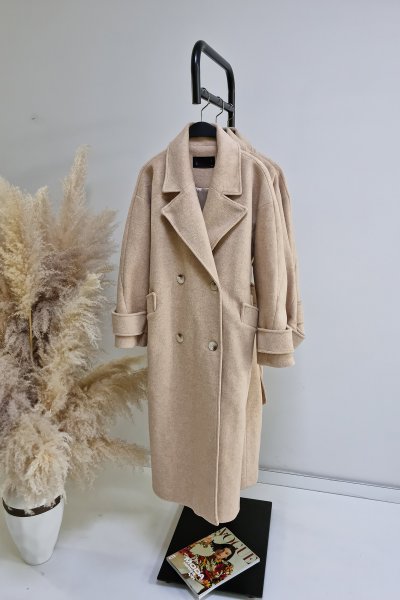 215 54047 Kaşmir dokulu kaşe kaban