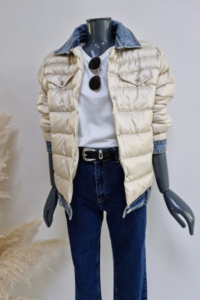 180 89844 Kot Detaylı Şişme Mont