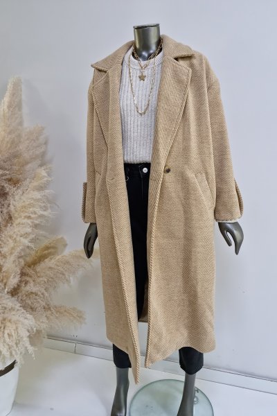 105 9256 Oversıze kruvaze kaban