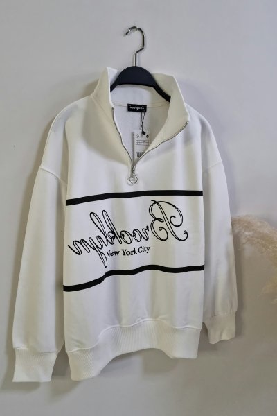205 0027 Brooklyn Yarım Fermuarlı Sweat