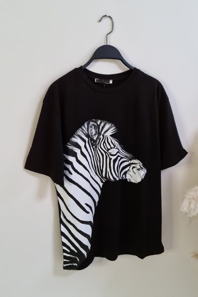 155 2959 Zebra Baskılı Tshırt