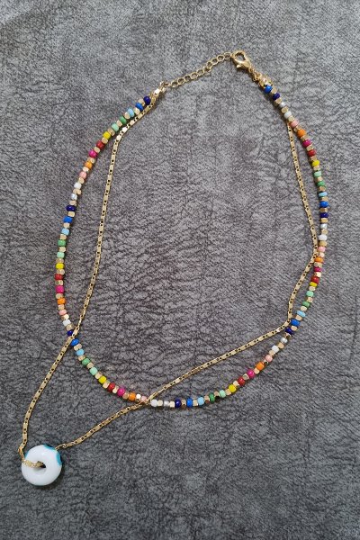 BONCUKLU GÖKKUŞAĞI KOLYE