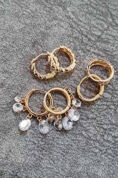 ÇOKLU ÇELİK TAŞLI KÜPE